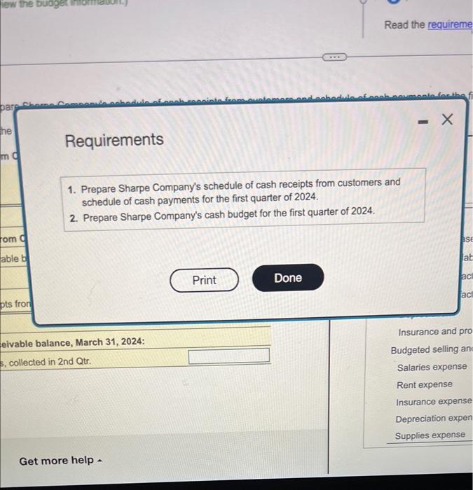 Company's schedule of cash receipts from customers and schedule of cash payments