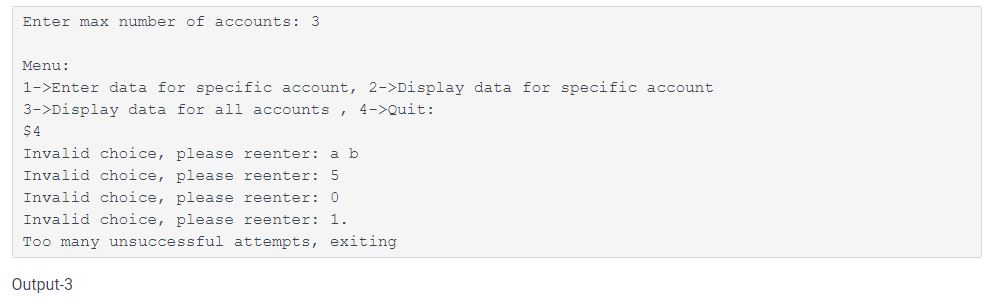 account is maintained in the following structures: 1. Additional Requirements Make sure