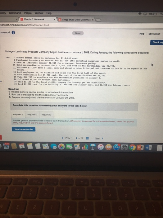  story Boolcmarks People Window Help xChapter 2 Homework xC Chegg Study