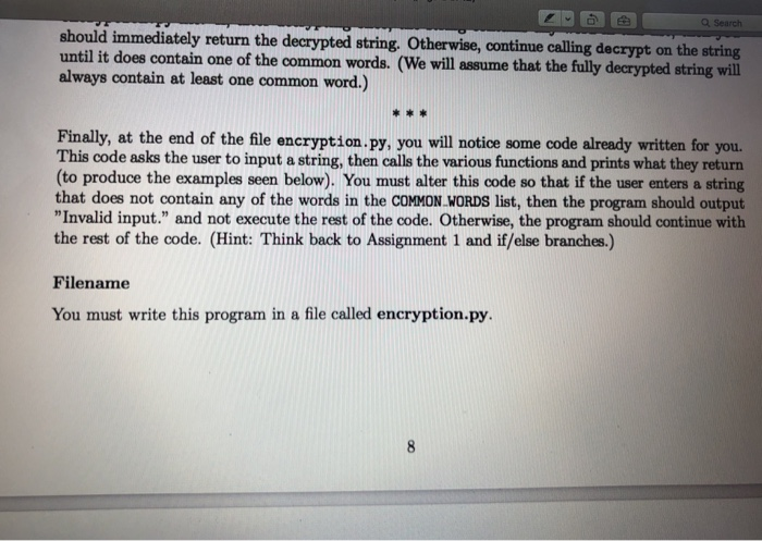 letters. The phrase can then be decrypted by performing the inverse of