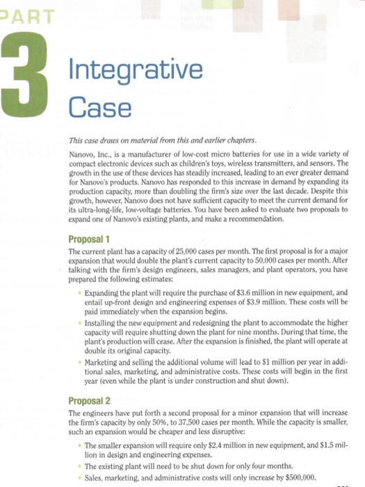  PART Intearative Case This case draus on material from this and