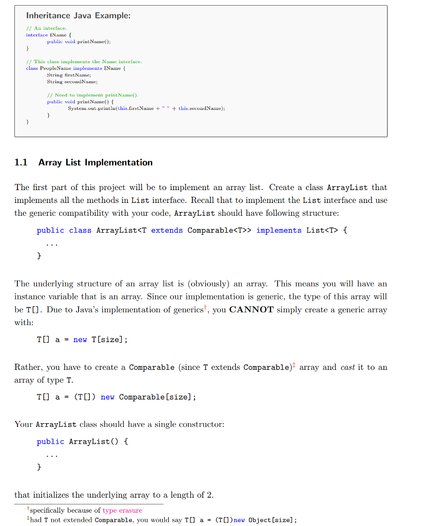 much. List.java public interface List> { /* * Add an element to