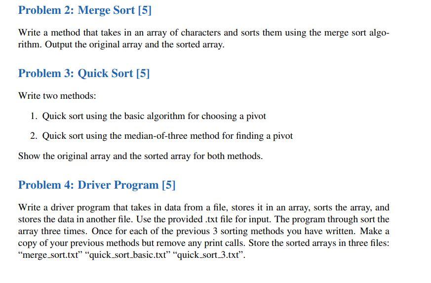 Programming language: Java Share code and screenshot Write a method that takes