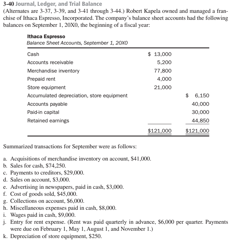 T-accounts in a general ledger. 2. Prepare journal entries for each transaction.