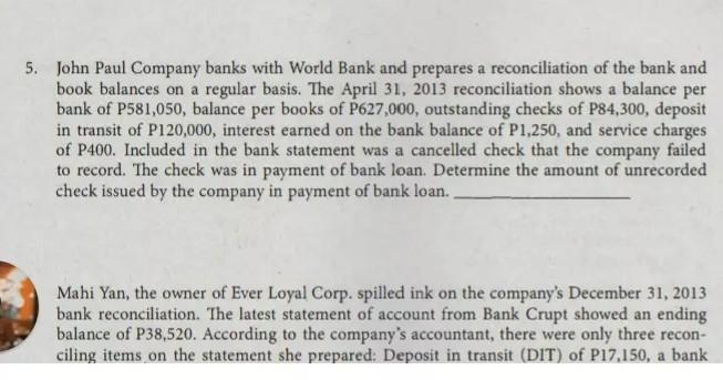 Please answer as much as possible thank you so much 5. John