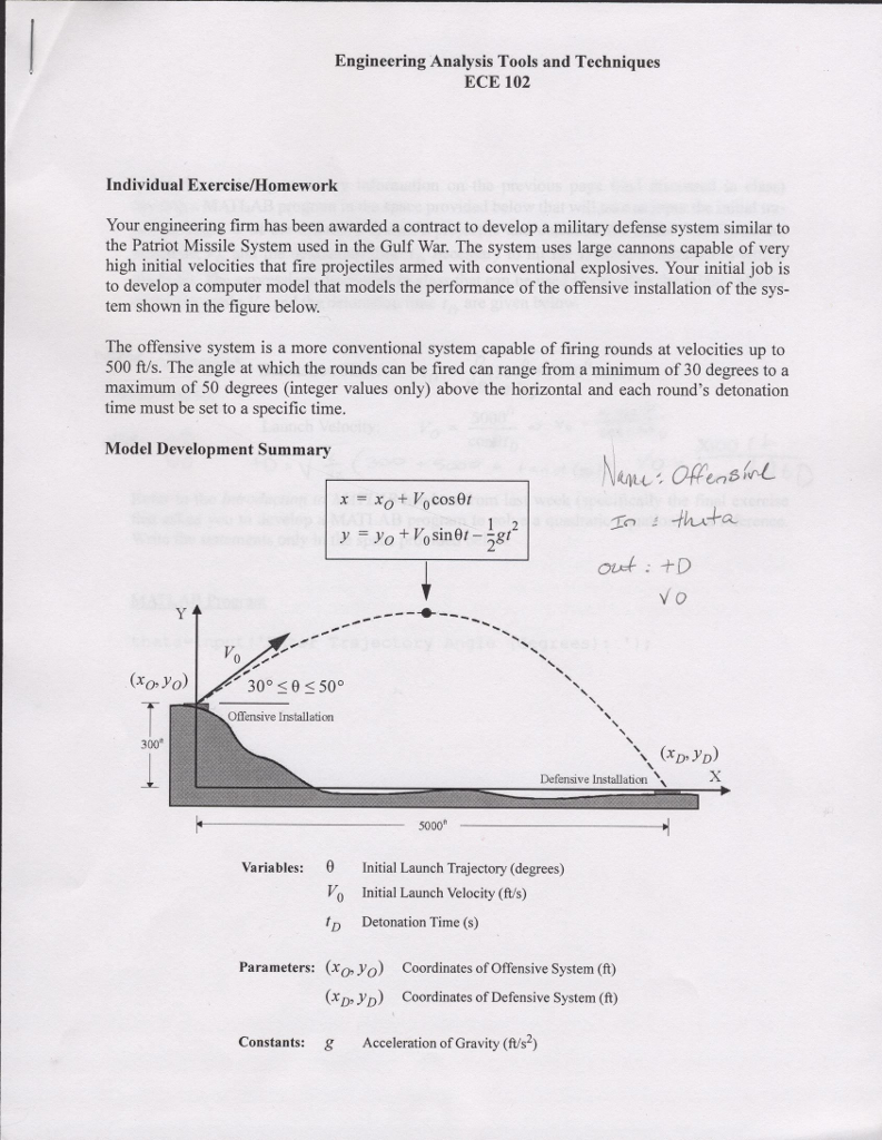 Question #1 Engineering Analysis Tools and Techniques ECE 102 Individual Exercise/Homework Your
