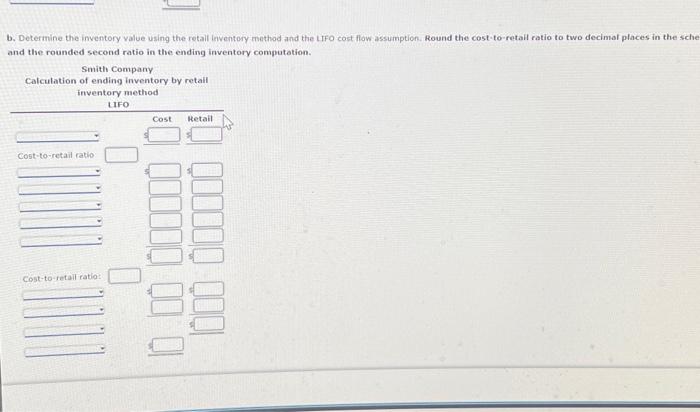 using the retail inventory method and the LfFo cost flow assumption. Round