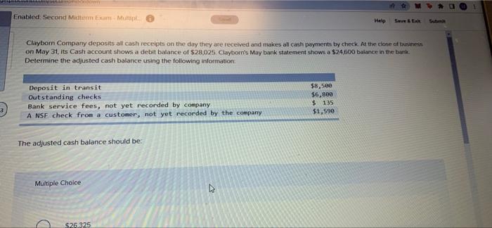  Enabled Second Midterm Em Multi Help Save Ex Claybom Company deposits