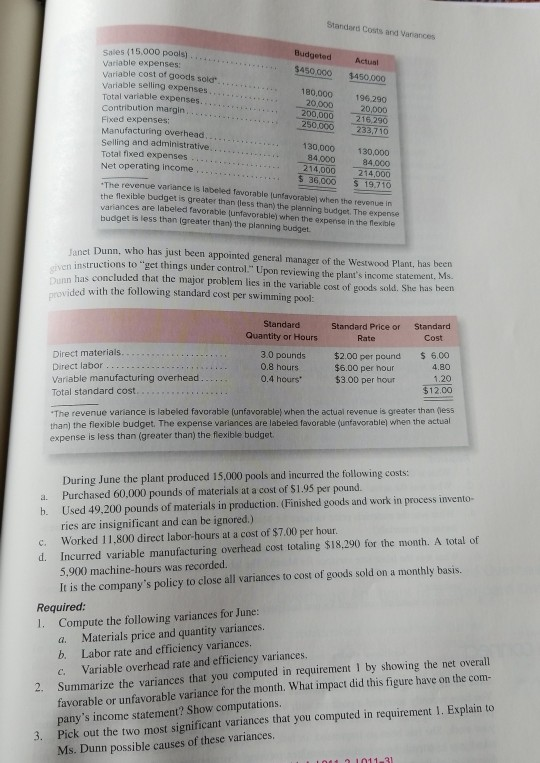 looking. PROBLEM 11-15 Comprehensive Variance Analysis (L011-1, L011-2, L011-3] Miller Toy Company