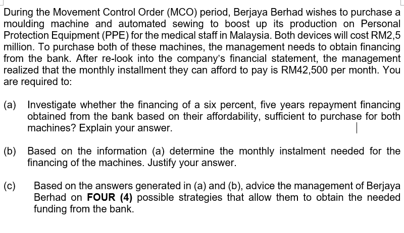  Help for a , b and c During the Movement Control