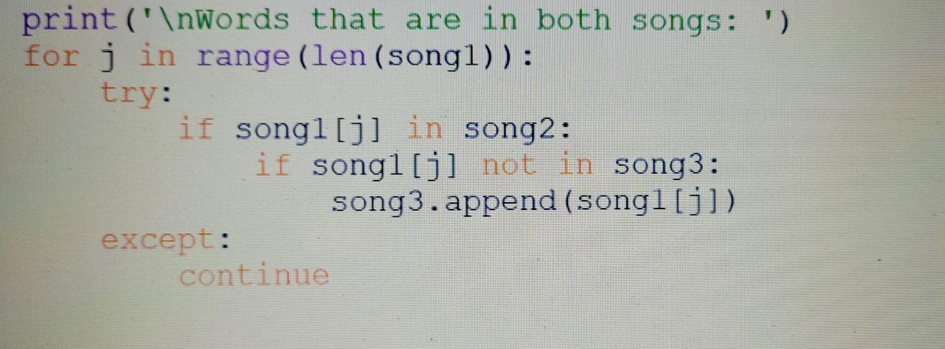 songs with this code. what am I missing? Quisiera cambiarle el final