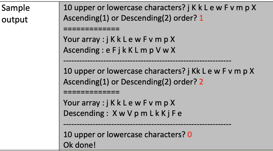 Not getting the required output, please review the sample output that I