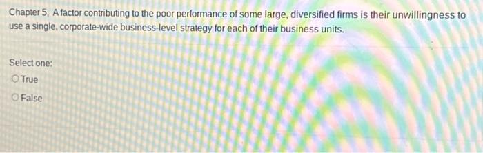  Chapter 5, A factor contributing to the poor performance of some