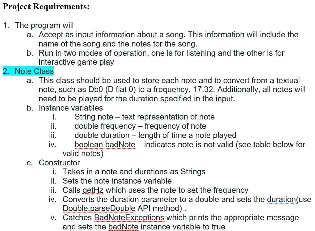 Java: Please help with the following code. Thanks. Project Requirements: 1. The