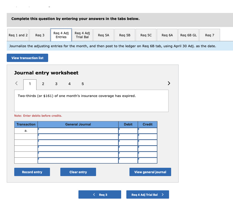 premium on a 12-month insurance policy. Coverage begins on April 11 14