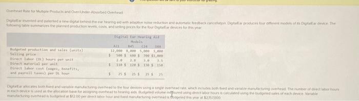  Complete questions C and D please! c. During the year, actual