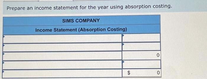 sales information for this year follow. 1. Prepare an income statement for
