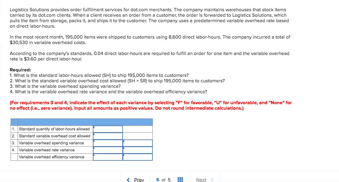 Logistics Solutions provides order fulfillment services for dot.com merchants. The company