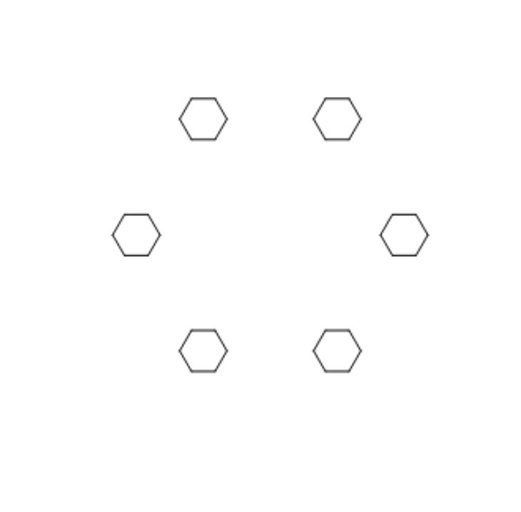 use python turtle to create 6 smaller hexagons which fits at the