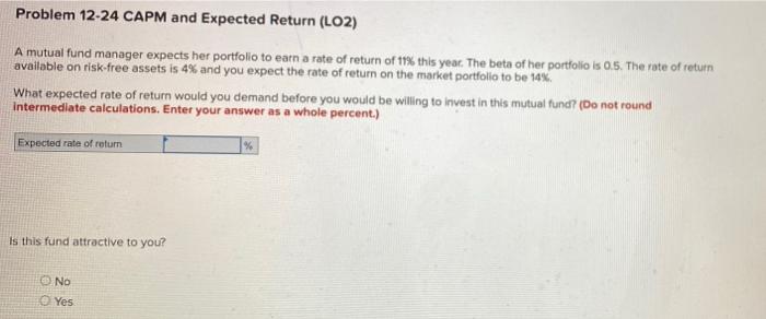a beta of 138. (Do not round intermediate calculations. Enter your answer