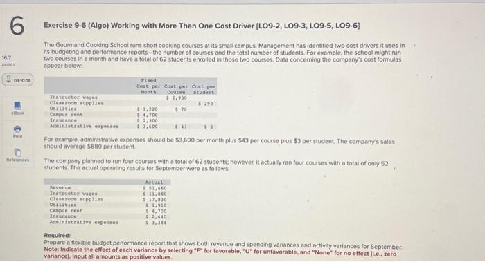  Exercise 9-6 (Algo) Working with More Than One Cost Driver [LO9-2,