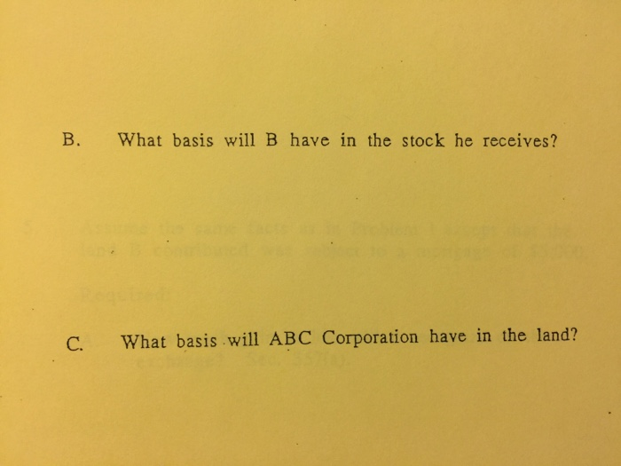 the land has a basis to B of $40,500 (instead of $10,000).
