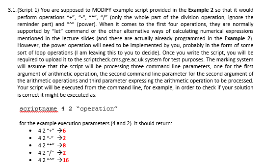 on the results / critical evaluation of the results () 3.1. (Script