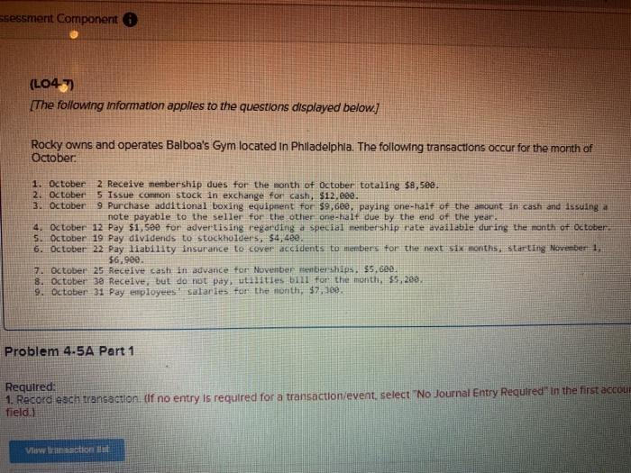 Cash T-account, and prepare the statement of cash flows (L04-7) [The following