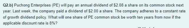 an expected return of 20%, and the market risk premium of 5%.