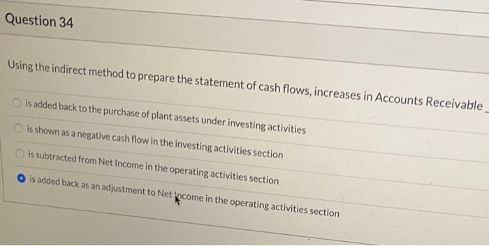 you!! Which of the following is true of the statement of cash