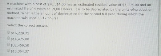 the one listed below. Select the correct answer. $8,580 5780 $7,930 $7,800