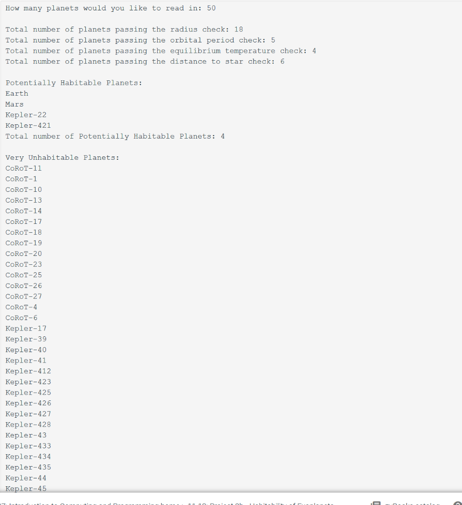 my own thanks! Potential Habitability of Life on Exoplanets As discovered in