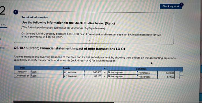 i need help with the equity part Required information Use the following