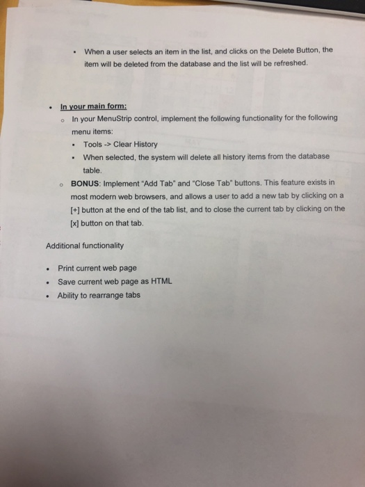 create a local Git repository Name your solution WebBrowser. Add 3 projects