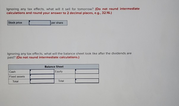 market value terms. There are 5,000 shares of stock outstanding. Cash Fixed