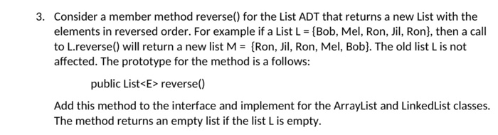  Need help implementing this method. All the methods that are in