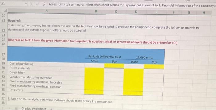 parts. An outside supplier has offered to sell one of those components