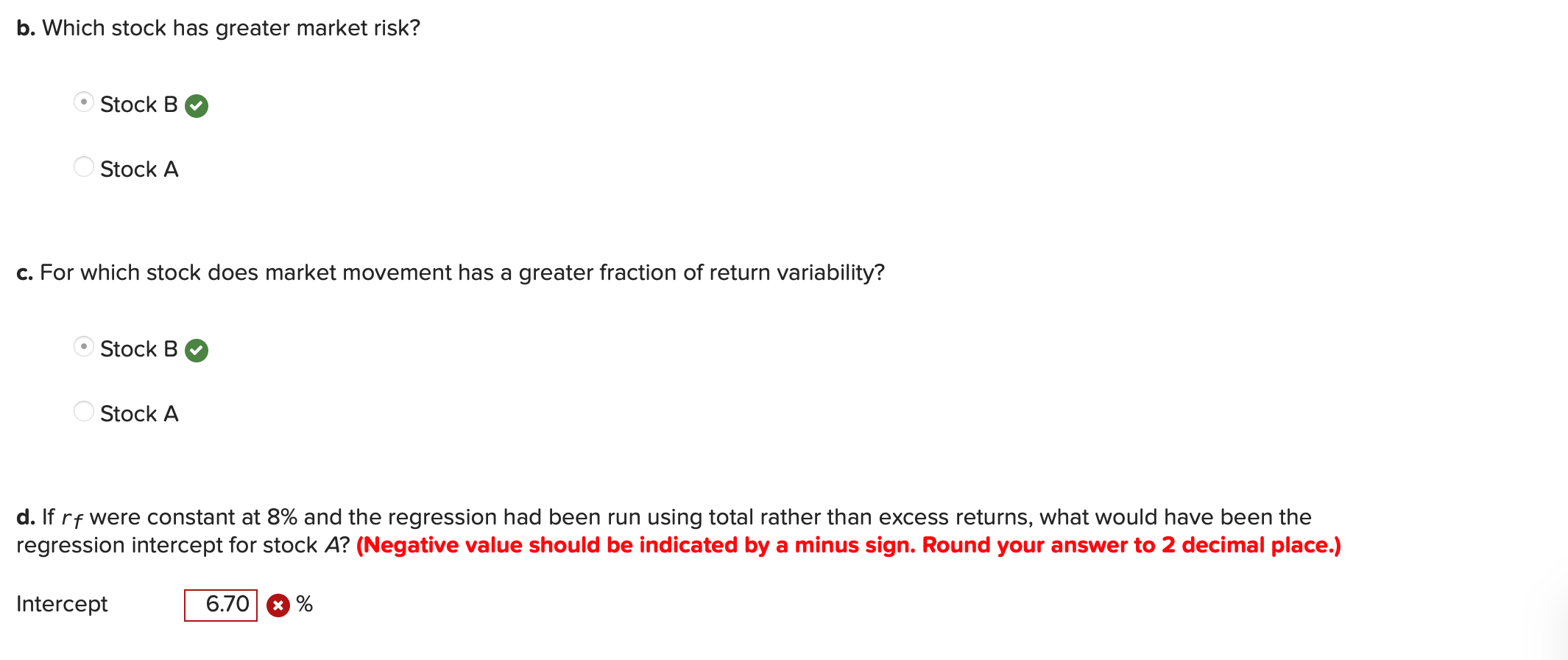 with the following results: RA 2.8% +1.00RM + A RB 1% +