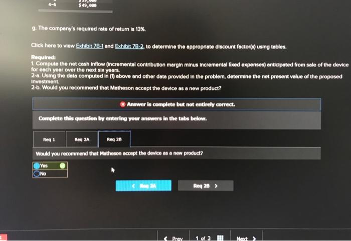 studies that revealed the following information: a. Now equipment would have to