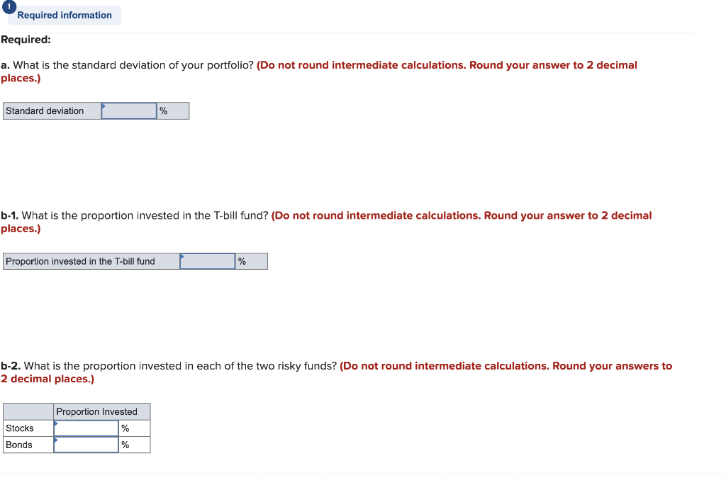 considering three mutual funds. The first is a stock fund, the second