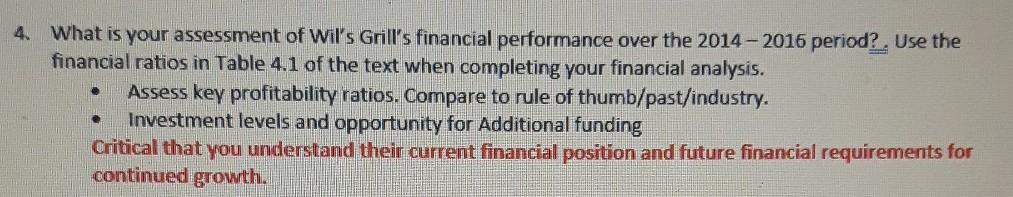 please answer question four and use the information provided. thank you.