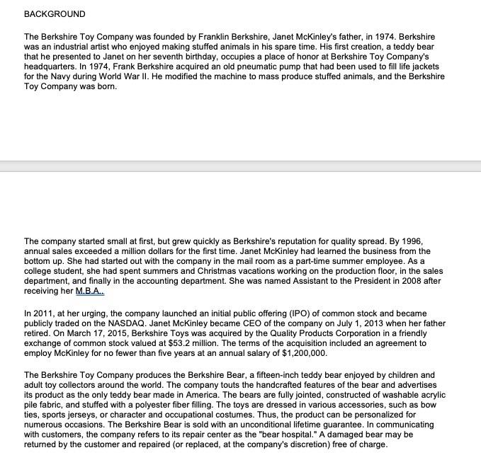 the right way please answer asap, clear pictures INTRODUCTION Janet McKinley is