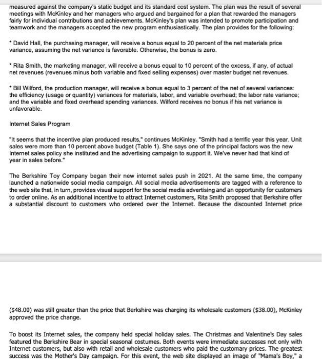 charge of the Berkshire Toy Company, a division of Quality Products. It