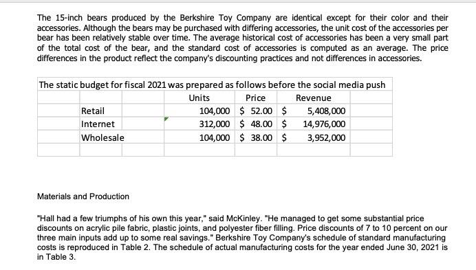 is late July 2021 and McKinley has just received the preliminary income