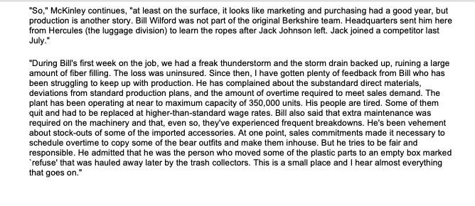 Table 1). The master (static) budget and master budget variances for the