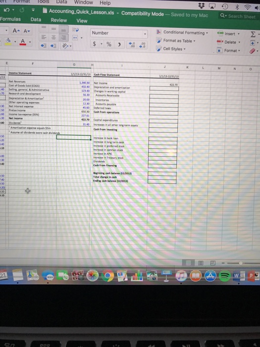 ReviewView Calibri (Body)10 A A Numbe Paste 2 Balance Sheet 1/1/13-12/31/13 Cash