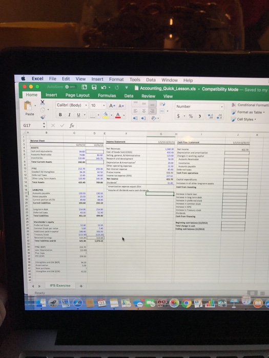 Flow St 340.30 Net Income 432.40 Depredation 4 ASSETS Cost of Goods