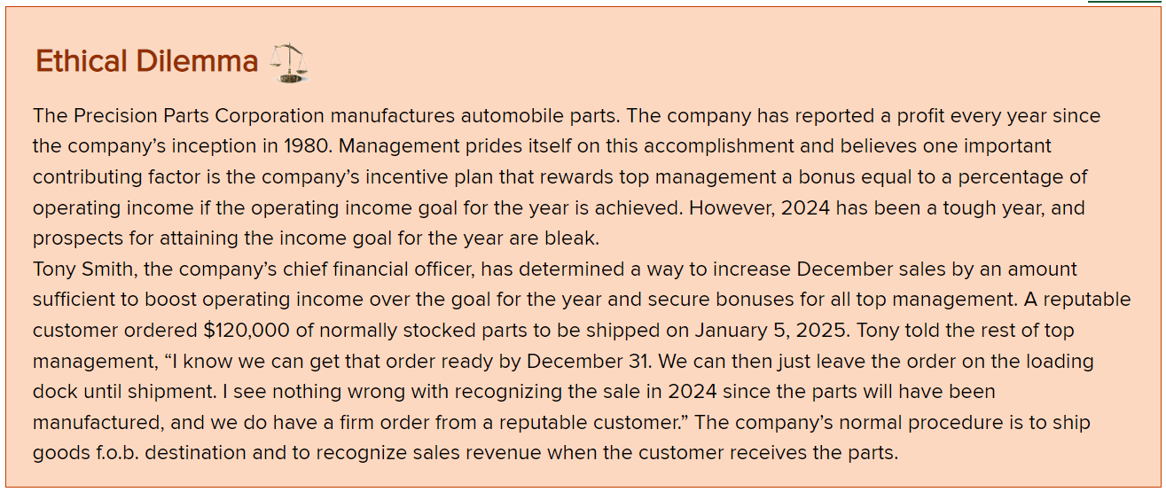 For this discussion board, you will be using the Ethical Dilemma Section