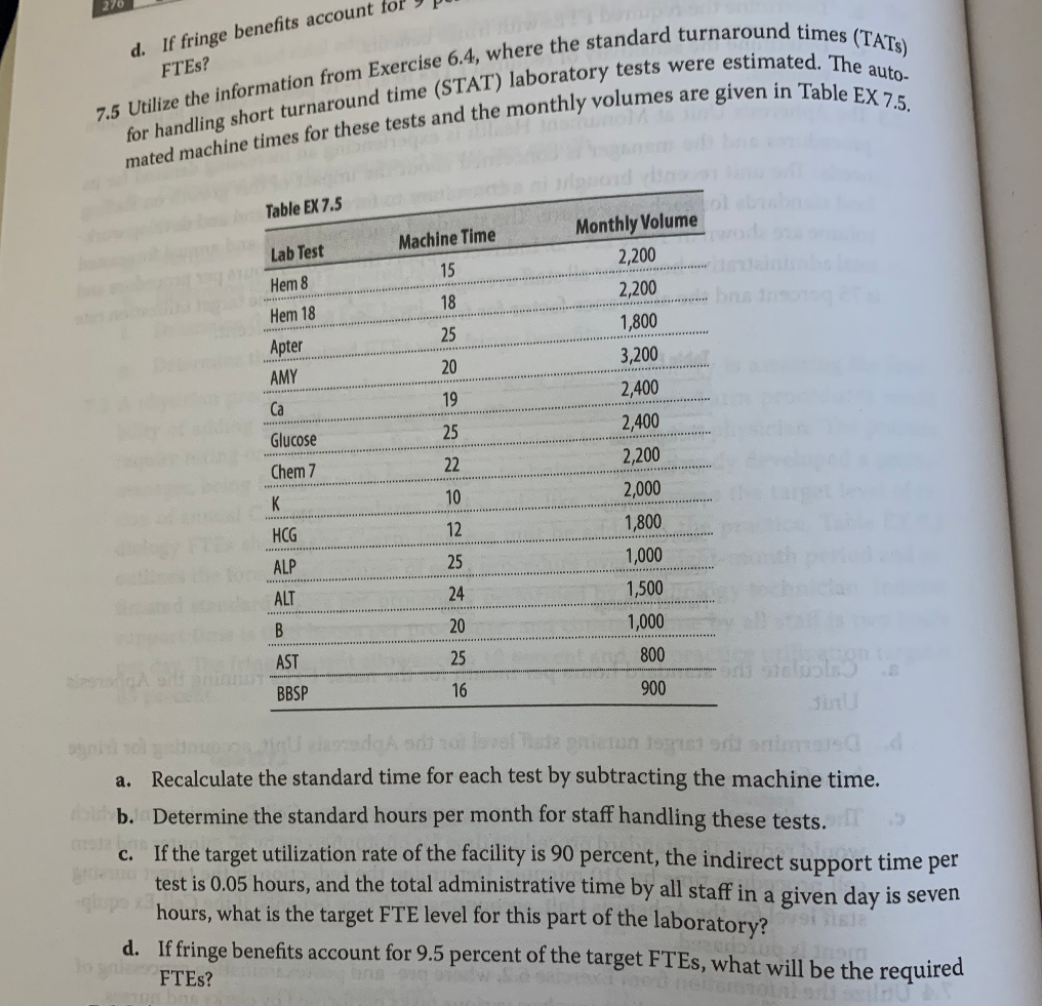 please solve 7.5 for all the sections. The numbers needed from problem