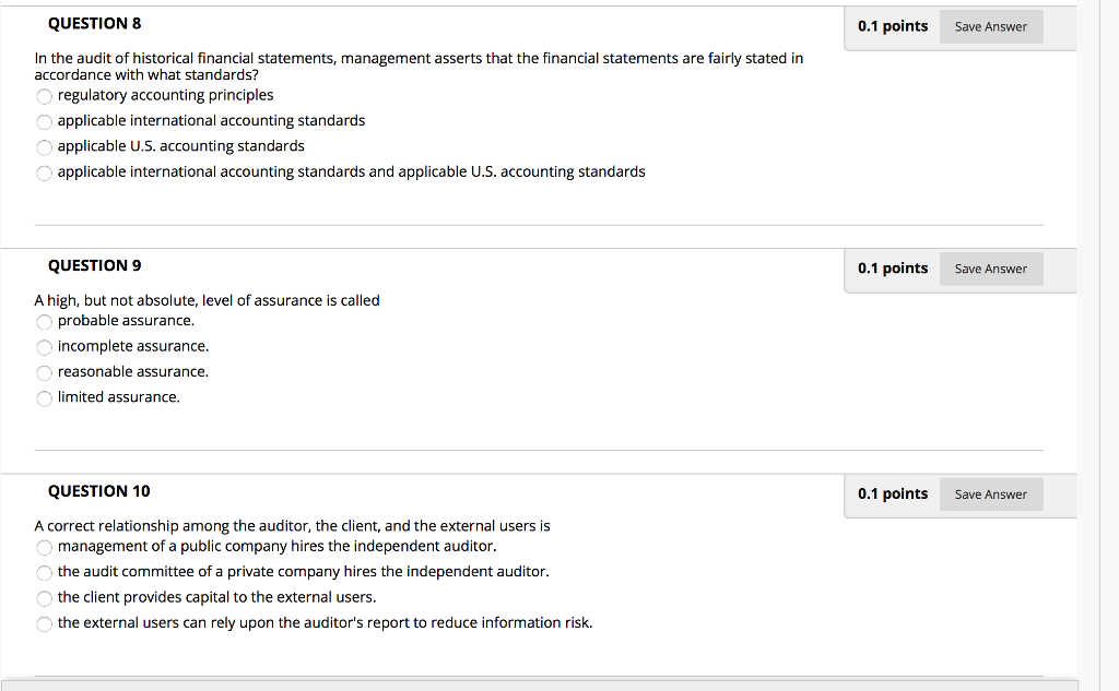 traded companies in the United States. are designed to provide absolute assurance